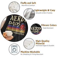 Nerdy Dad Throw Blanket Funny Fathers Day RPG Gaming D20 Tabletop