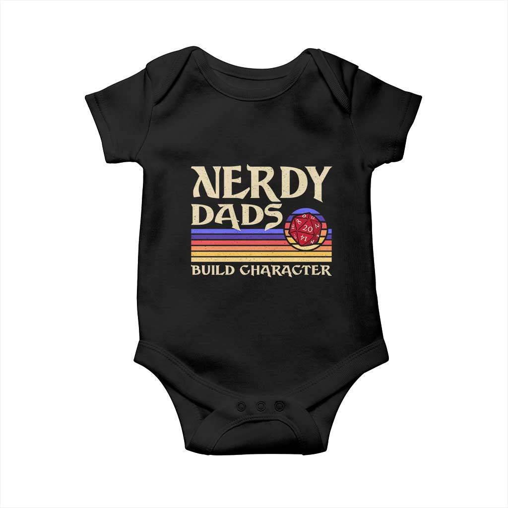 Nerdy Dad Baby Onesie Funny Fathers Day RPG Gaming D20 Tabletop
