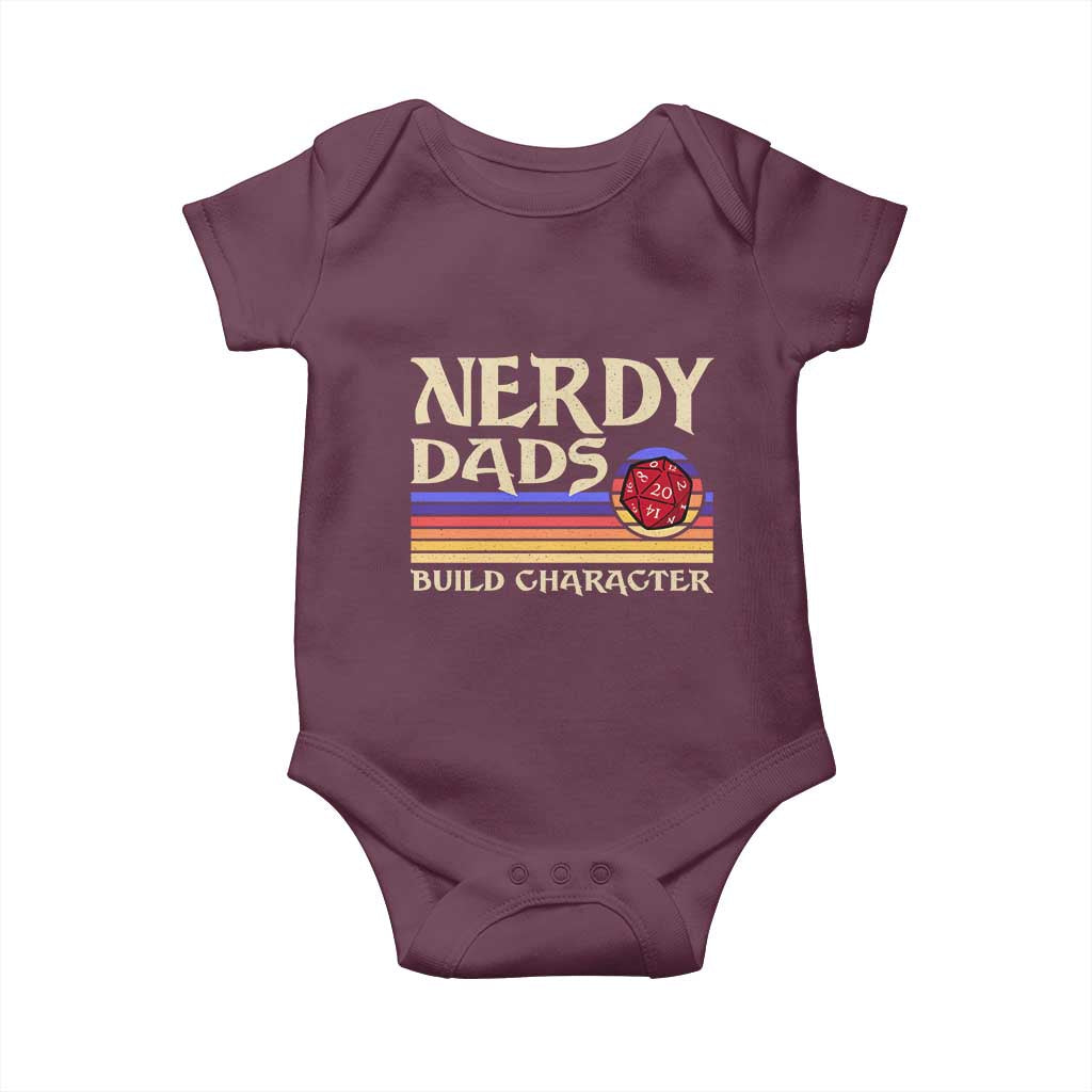 Nerdy Dad Baby Onesie Funny Fathers Day RPG Gaming D20 Tabletop