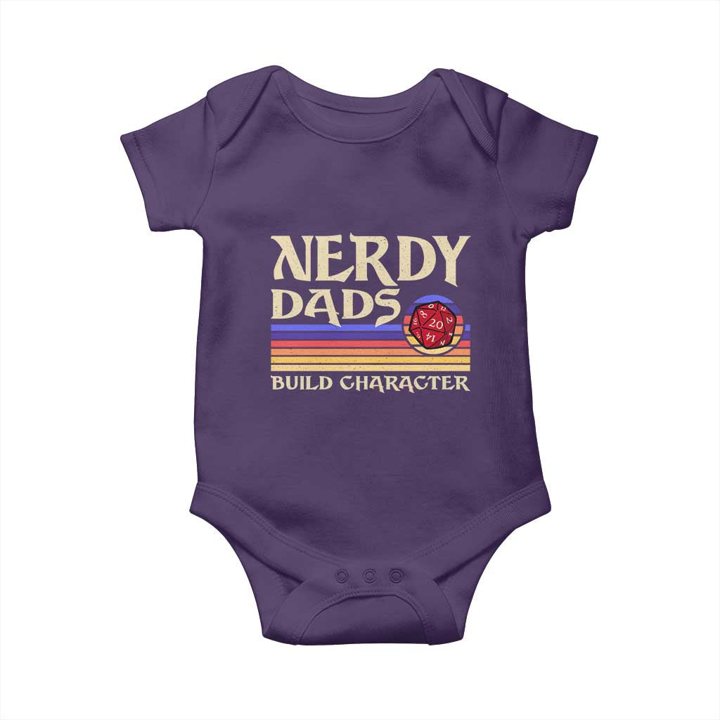 Nerdy Dad Baby Onesie Funny Fathers Day RPG Gaming D20 Tabletop