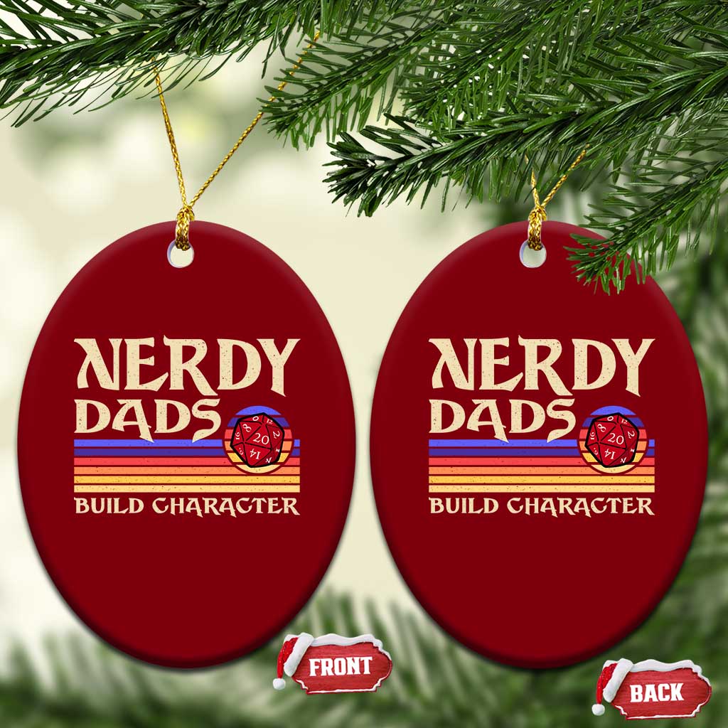 Nerdy Dad Ceramic Ornament Funny Fathers Day RPG Gaming D20 Tabletop