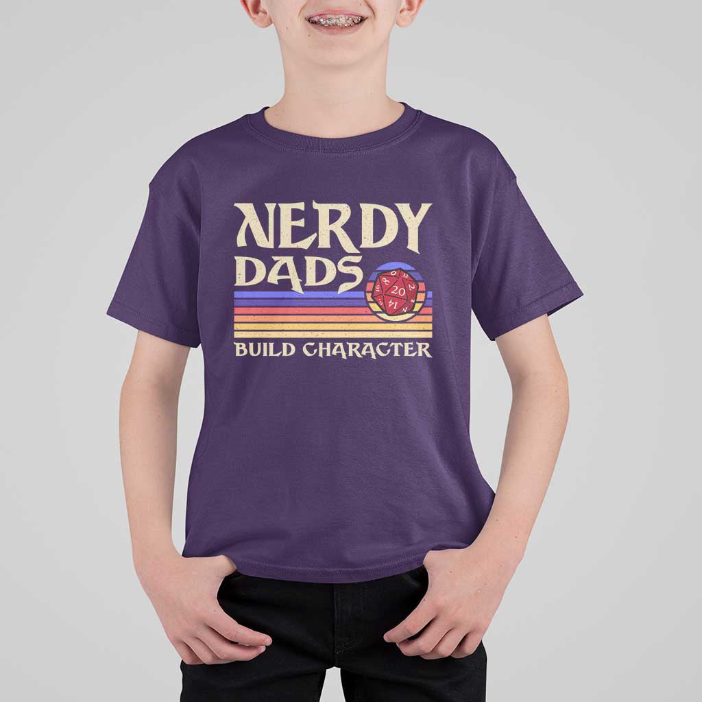 Nerdy Dad T Shirt For Kid Funny Fathers Day RPG Gaming D20 Tabletop