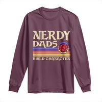 Nerdy Dad Long Sleeve Shirt Funny Fathers Day RPG Gaming D20 Tabletop