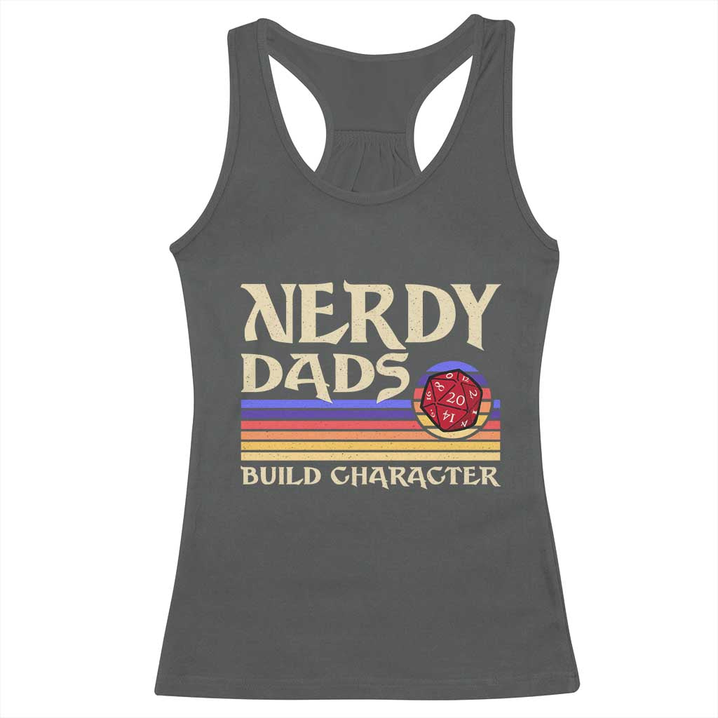 Nerdy Dad Racerback Tank Top Funny Fathers Day RPG Gaming D20 Tabletop