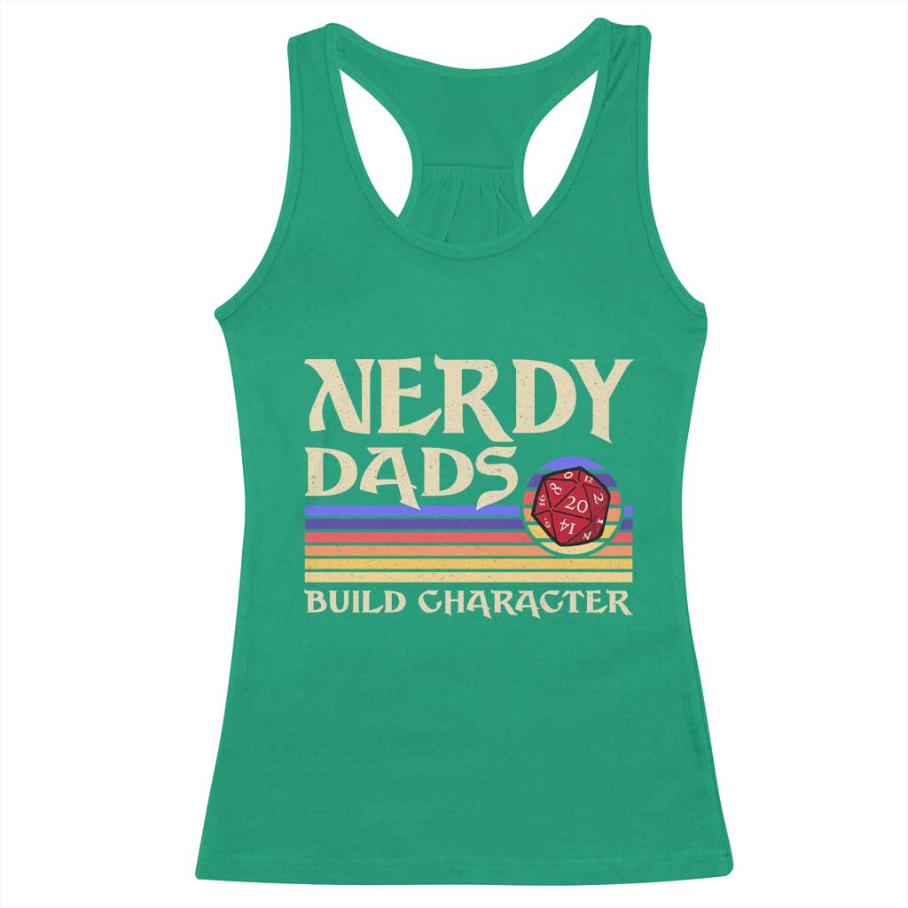 Nerdy Dad Racerback Tank Top Funny Fathers Day RPG Gaming D20 Tabletop