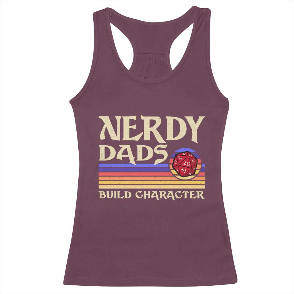 Nerdy Dad Racerback Tank Top Funny Fathers Day RPG Gaming D20 Tabletop