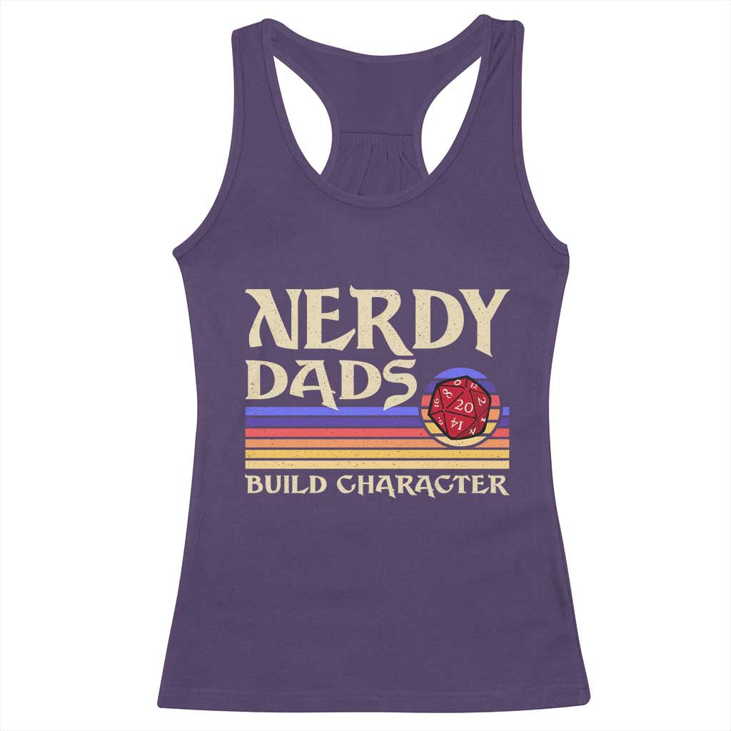 Nerdy Dad Racerback Tank Top Funny Fathers Day RPG Gaming D20 Tabletop