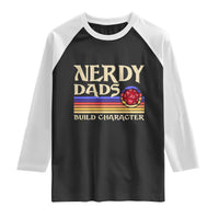 Nerdy Dad Raglan Shirt Funny Fathers Day RPG Gaming D20 Tabletop