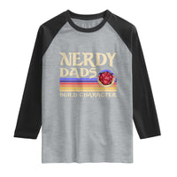 Nerdy Dad Raglan Shirt Funny Fathers Day RPG Gaming D20 Tabletop