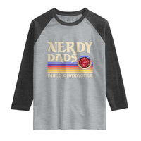 Nerdy Dad Raglan Shirt Funny Fathers Day RPG Gaming D20 Tabletop