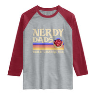 Nerdy Dad Raglan Shirt Funny Fathers Day RPG Gaming D20 Tabletop