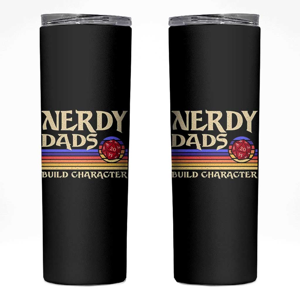 Nerdy Dad Skinny Tumbler Funny Fathers Day RPG Gaming D20 Tabletop