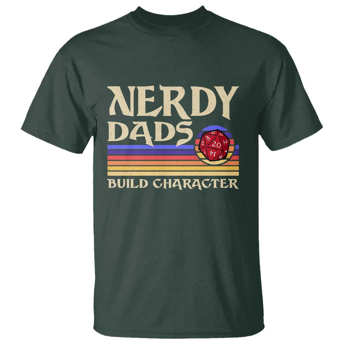 Nerdy Dad T Shirt Funny Fathers Day RPG Gaming D20 Tabletop