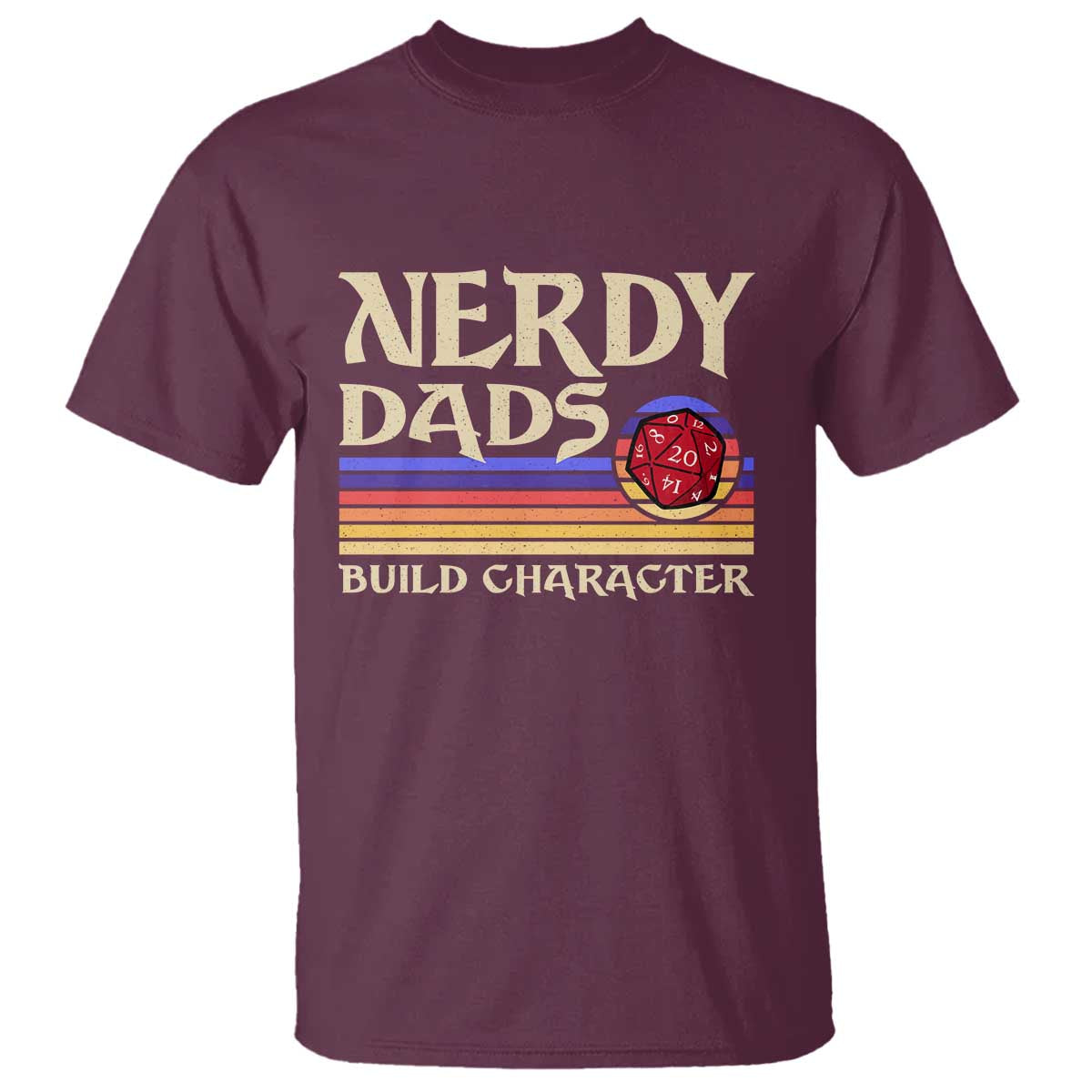 Nerdy Dad T Shirt Funny Fathers Day RPG Gaming D20 Tabletop