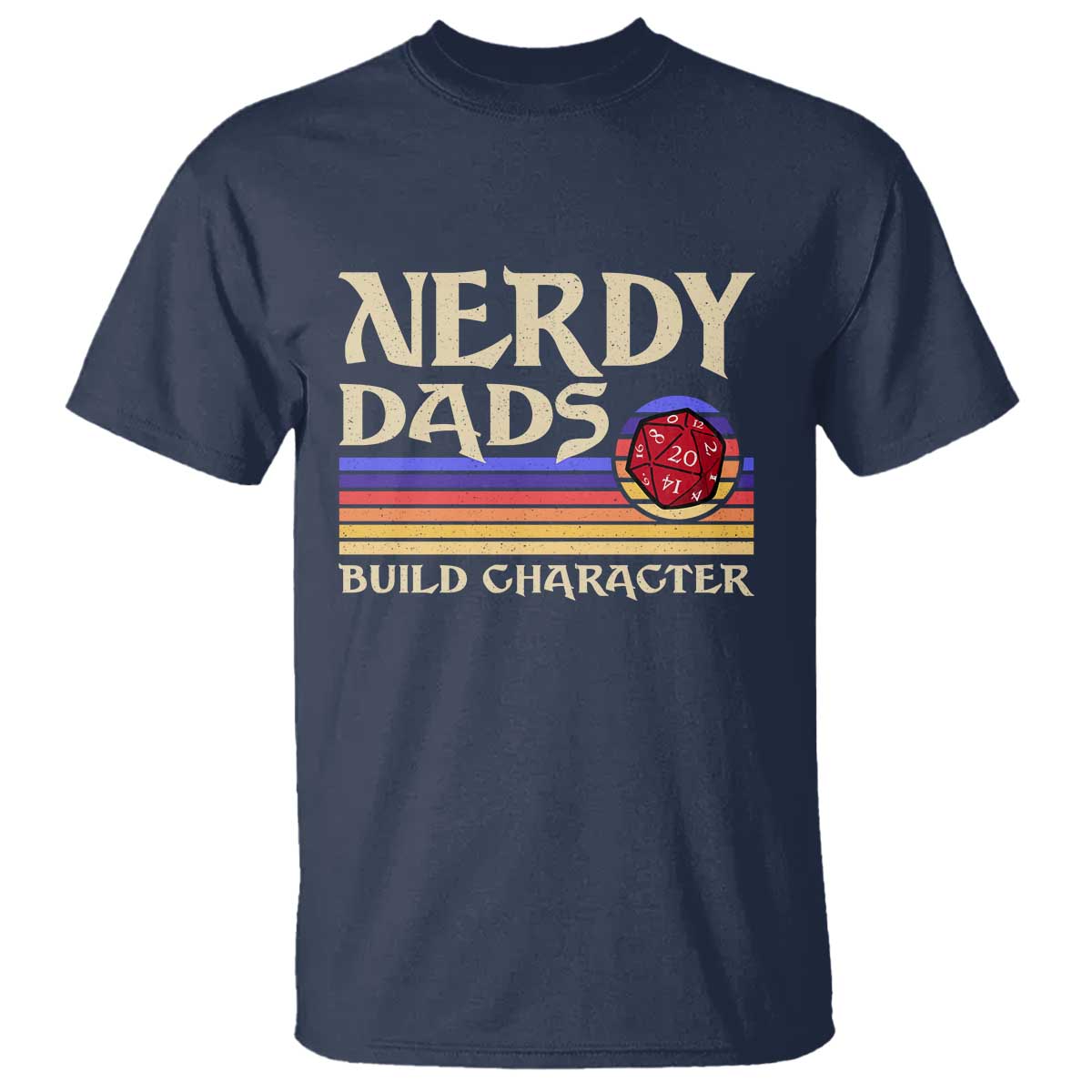 Nerdy Dad T Shirt Funny Fathers Day RPG Gaming D20 Tabletop