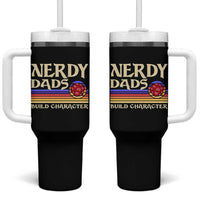 Nerdy Dad Tumbler With Handle Funny Fathers Day RPG Gaming D20 Tabletop