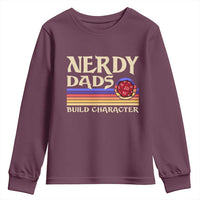 Nerdy Dad Youth Sweatshirt Funny Fathers Day RPG Gaming D20 Tabletop