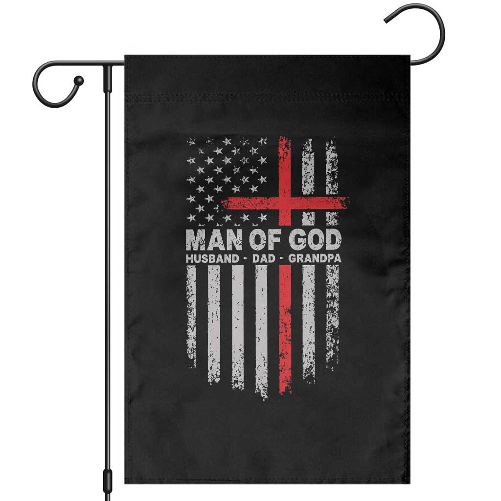 Man of God Husband Dad Protector Garden Flag Christian Dad Fathers Day