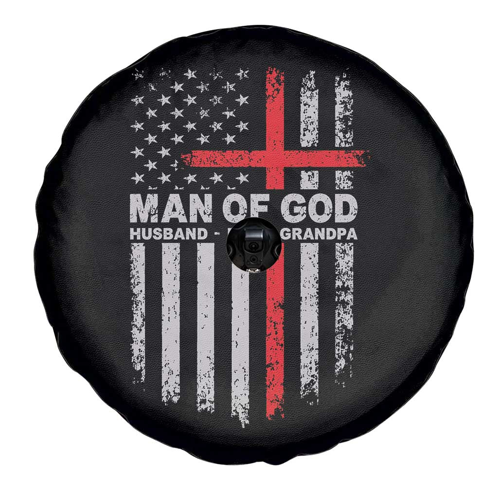 Man of God Husband Dad Protector Spare Tire Cover Christian Dad Fathers Day