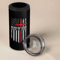 Man of God Husband Dad Protector 4 in 1 Can Cooler Tumbler Christian Dad Fathers Day