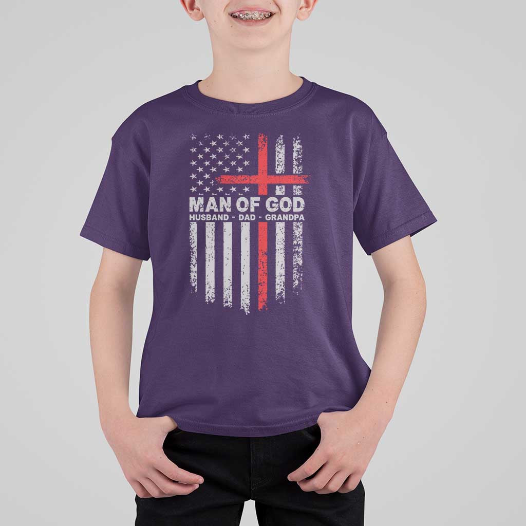 Man of God Husband Dad Protector T Shirt For Kid Christian Dad Fathers Day