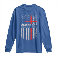 Man of God Husband Dad Protector Long Sleeve Shirt Christian Dad Fathers Day