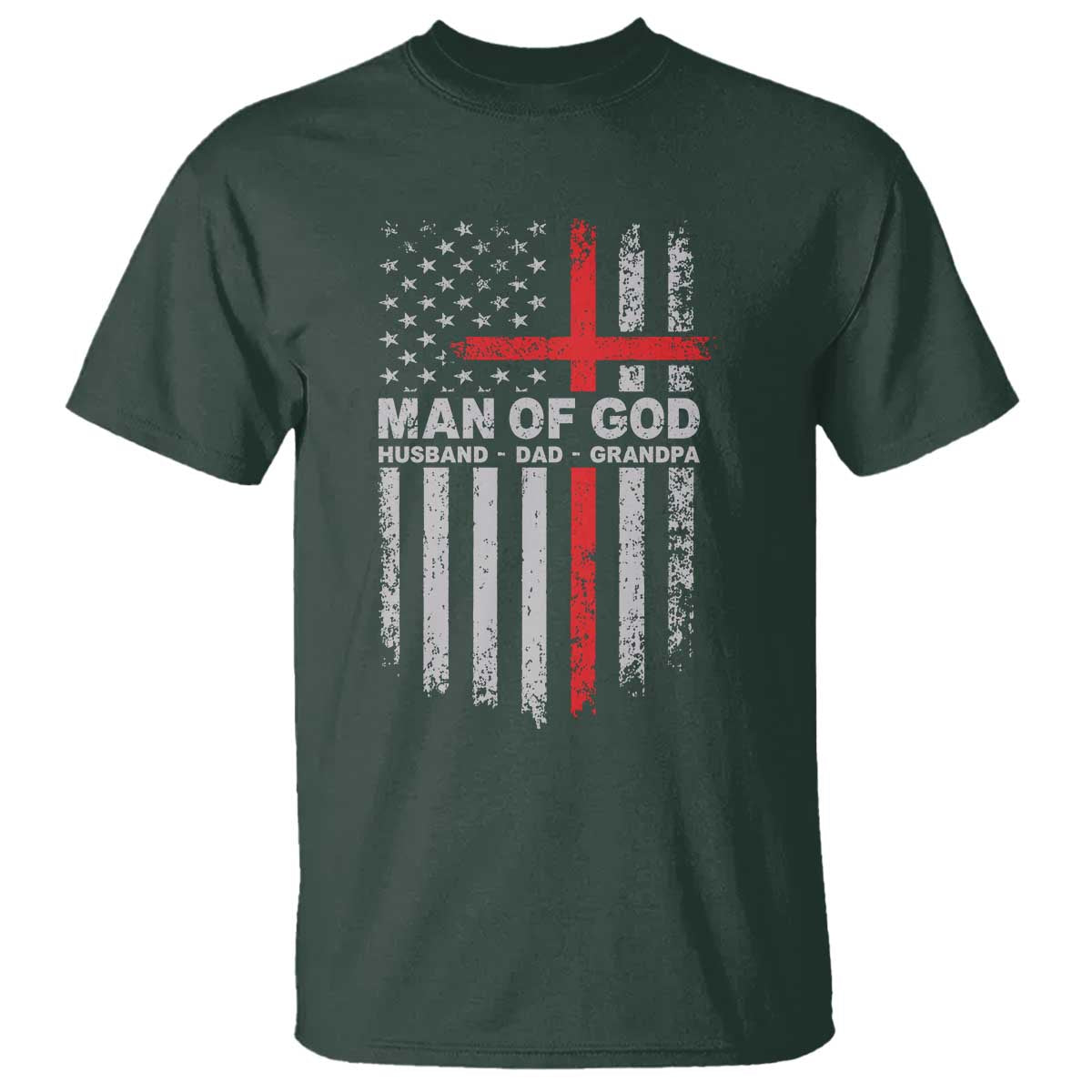 Man of God Husband Dad Protector T Shirt Christian Dad Fathers Day