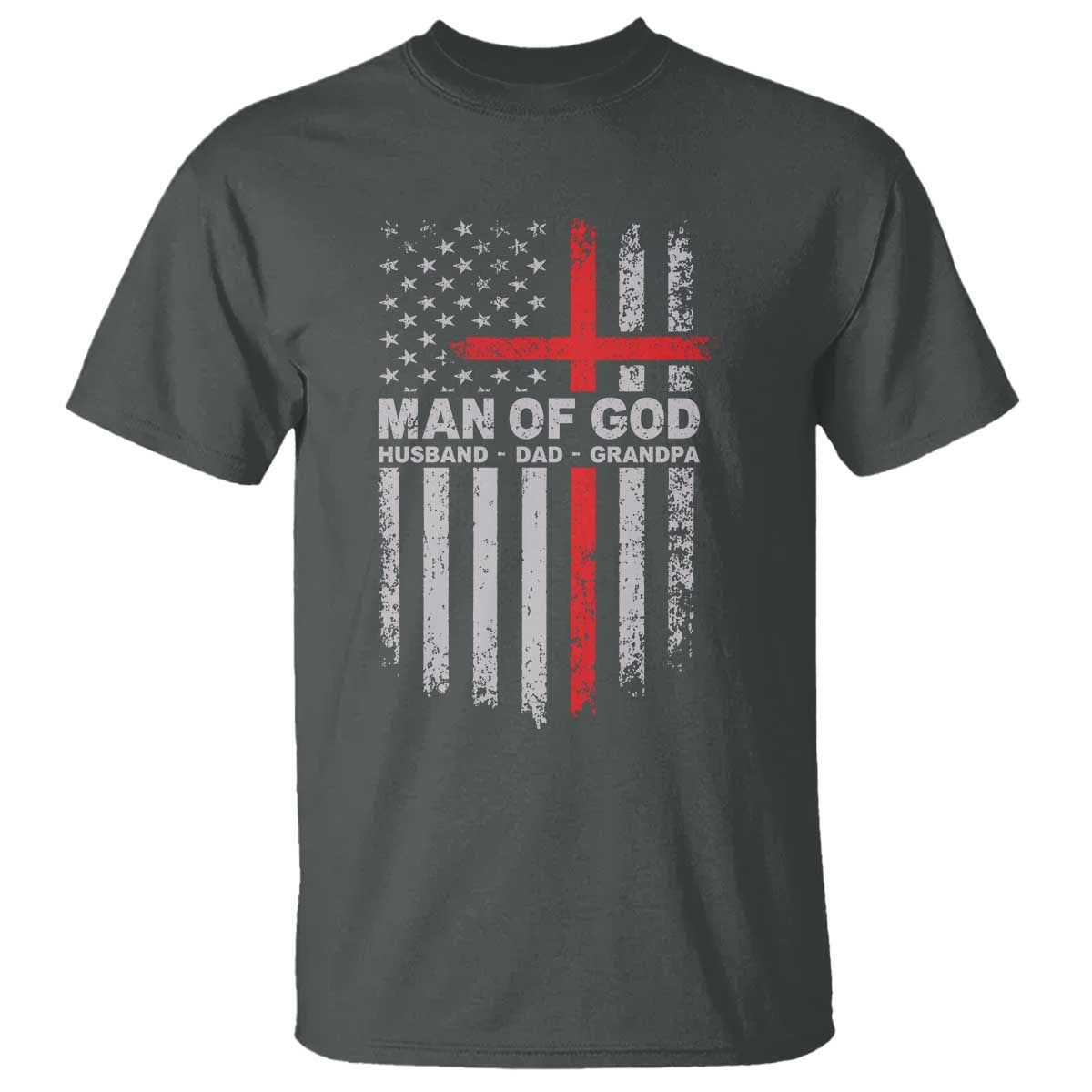 Man of God Husband Dad Protector T Shirt Christian Dad Fathers Day