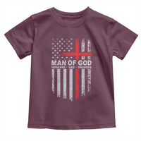 Man of God Husband Dad Protector Toddler T Shirt Christian Dad Fathers Day