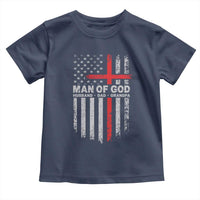 Man of God Husband Dad Protector Toddler T Shirt Christian Dad Fathers Day