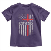 Man of God Husband Dad Protector Toddler T Shirt Christian Dad Fathers Day