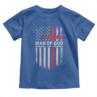 Man of God Husband Dad Protector Toddler T Shirt Christian Dad Fathers Day