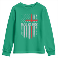 Man of God Husband Dad Protector Youth Sweatshirt Christian Dad Fathers Day