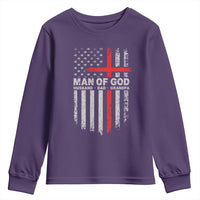 Man of God Husband Dad Protector Youth Sweatshirt Christian Dad Fathers Day