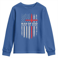 Man of God Husband Dad Protector Youth Sweatshirt Christian Dad Fathers Day
