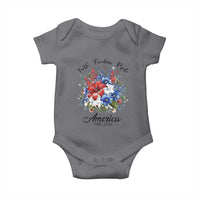 Floral 250th Anniversary Baby Onesie Faith Freedom Pride 4th of July 1776 2026