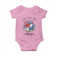 Floral 250th Anniversary Baby Onesie Faith Freedom Pride 4th of July 1776 2026