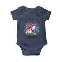 Floral 250th Anniversary Baby Onesie Faith Freedom Pride 4th of July 1776 2026