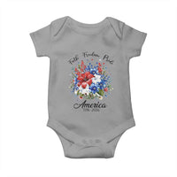 Floral 250th Anniversary Baby Onesie Faith Freedom Pride 4th of July 1776 2026