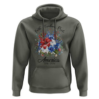 Floral 250th Anniversary Hoodie Faith Freedom Pride 4th of July 1776 2026