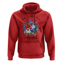 Floral 250th Anniversary Hoodie Faith Freedom Pride 4th of July 1776 2026