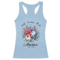 Floral 250th Anniversary Racerback Tank Top Faith Freedom Pride 4th of July 1776 2026