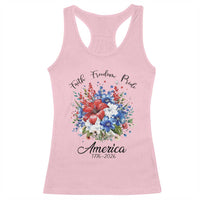 Floral 250th Anniversary Racerback Tank Top Faith Freedom Pride 4th of July 1776 2026