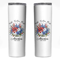 Floral 250th Anniversary Skinny Tumbler Faith Freedom Pride 4th of July 1776 2026