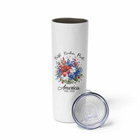 Floral 250th Anniversary Skinny Tumbler Faith Freedom Pride 4th of July 1776 2026