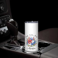 Floral 250th Anniversary Skinny Tumbler Faith Freedom Pride 4th of July 1776 2026