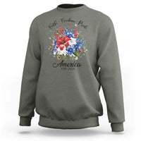 Floral 250th Anniversary Sweatshirt Faith Freedom Pride 4th of July 1776 2026