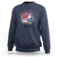 Floral 250th Anniversary Sweatshirt Faith Freedom Pride 4th of July 1776 2026