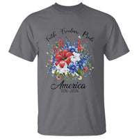 Floral 250th Anniversary T Shirt Faith Freedom Pride 4th of July 1776 2026
