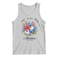 Floral 250th Anniversary Tank Top Faith Freedom Pride 4th of July 1776 2026